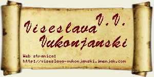 Višeslava Vukonjanski vizit kartica